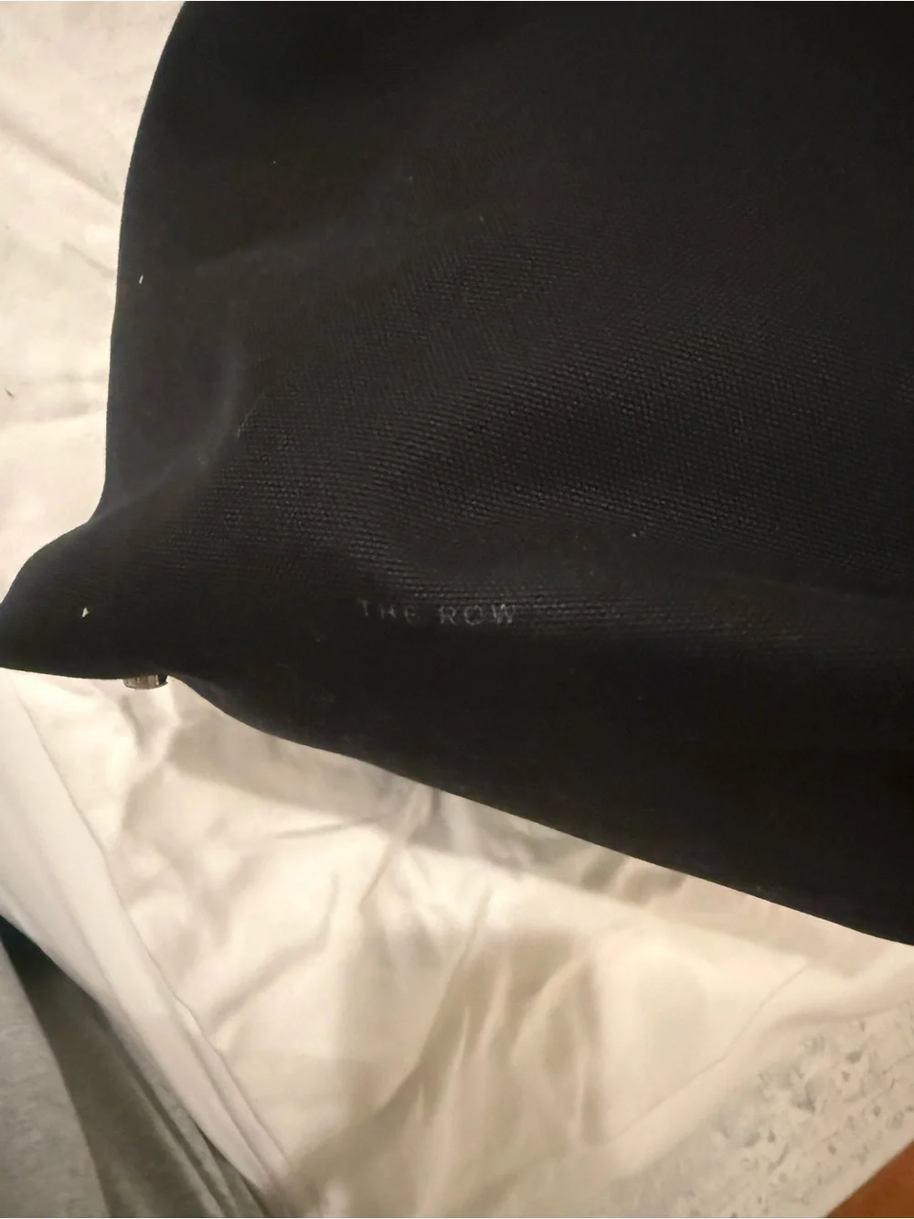 The Row Large N/S Park Tote Bag Black Canvas